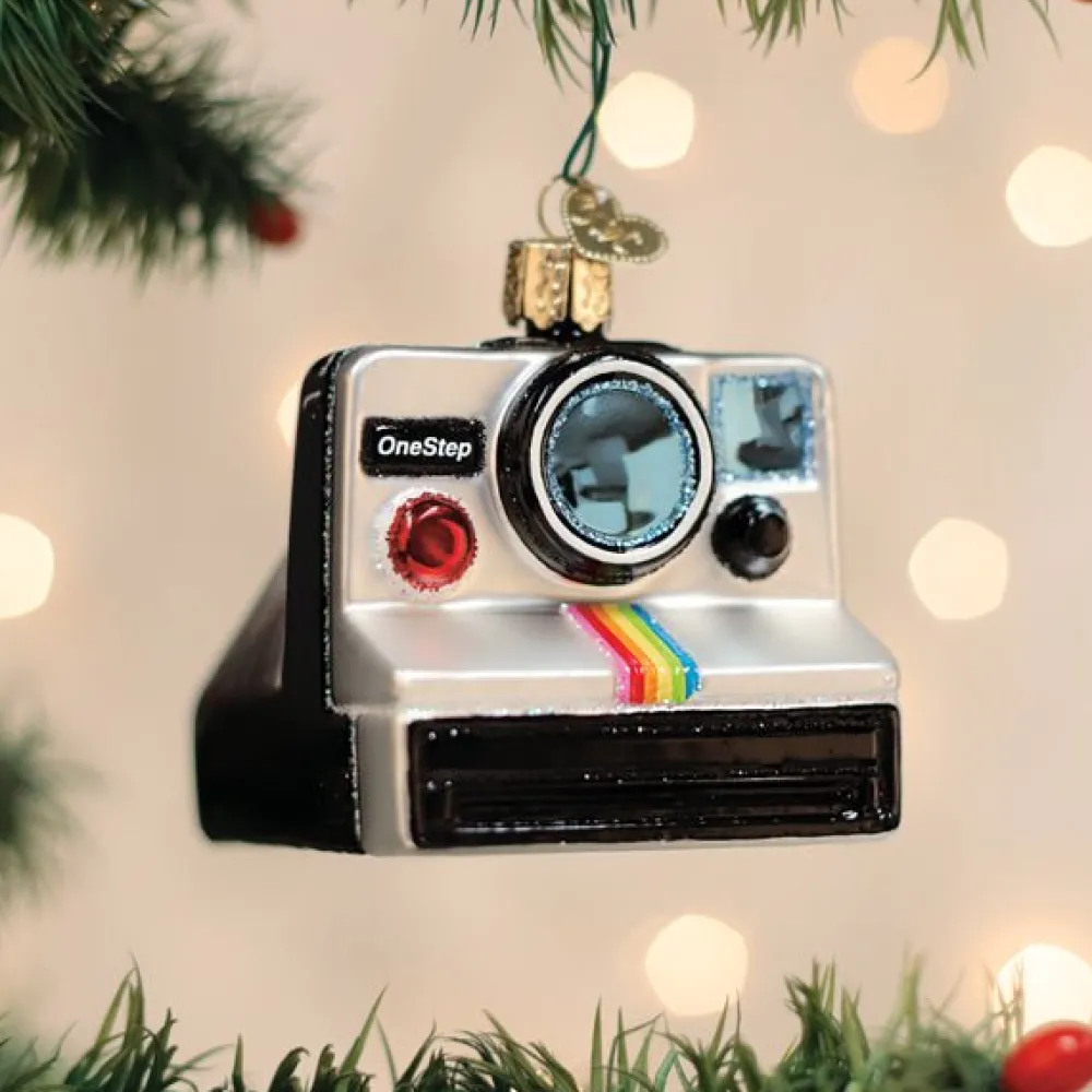 Hot Old World Christmas Polaroid Onestep Camera Ornament