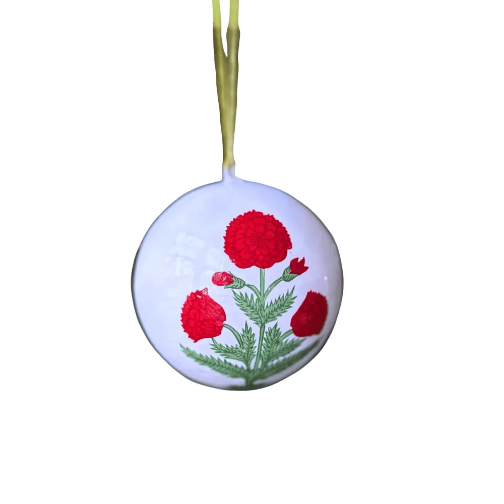 Best Trudie Poppy Red Christmas Ornament - Set of 3