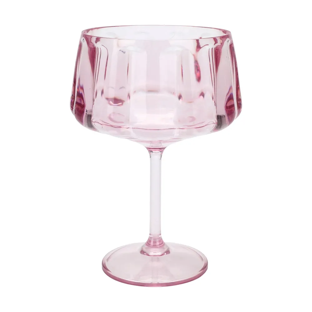 Best Packed Party Pretty in Pink Reusable Coupe Glasses (set of 4)