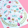 New xo, Fetti Princess Face Gems - Crown & Heart Set