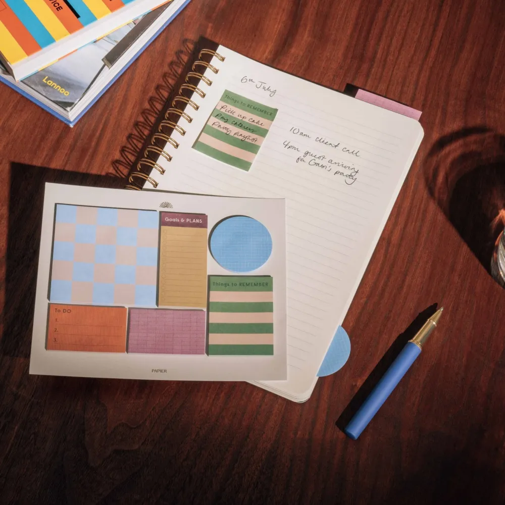 Outlet Papier Printed Sticky Notes, Set of 6