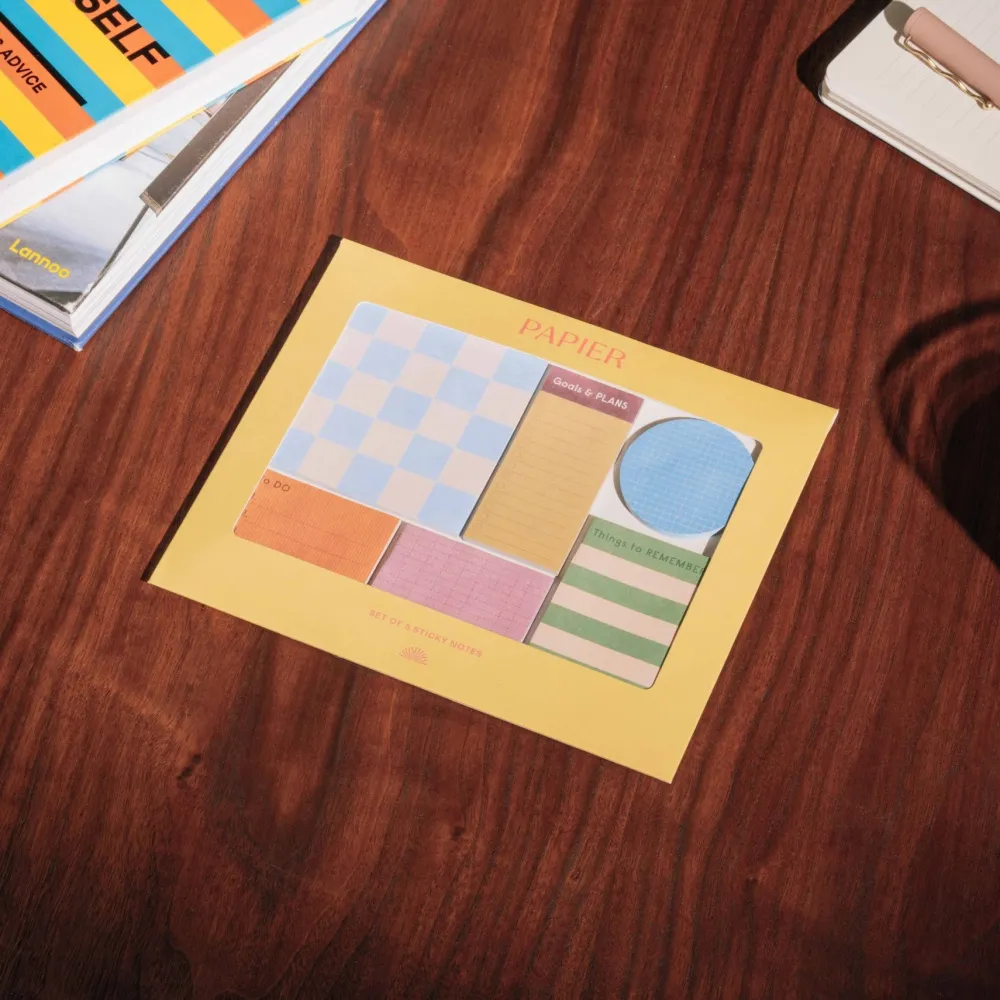 Outlet Papier Printed Sticky Notes, Set of 6
