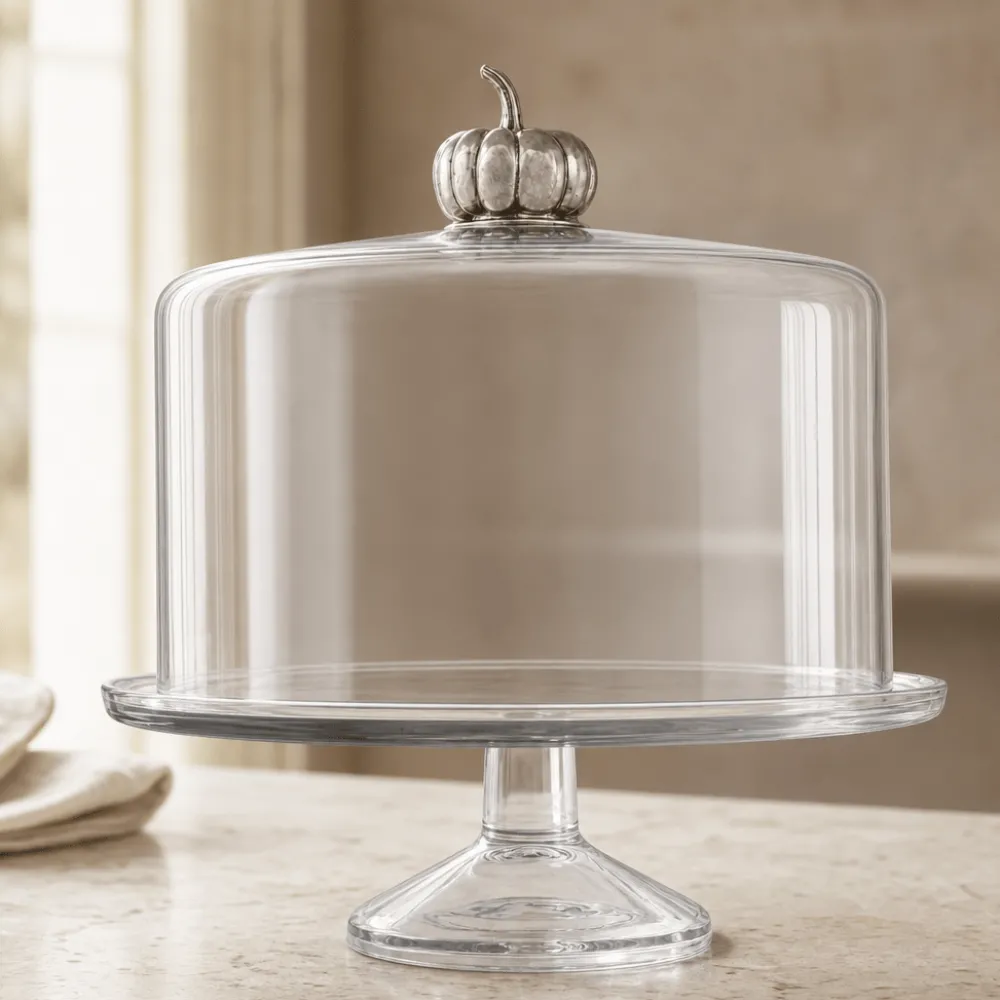 Sale Vagabond House Pumpkin Knob Glass Covered Cake Stand
