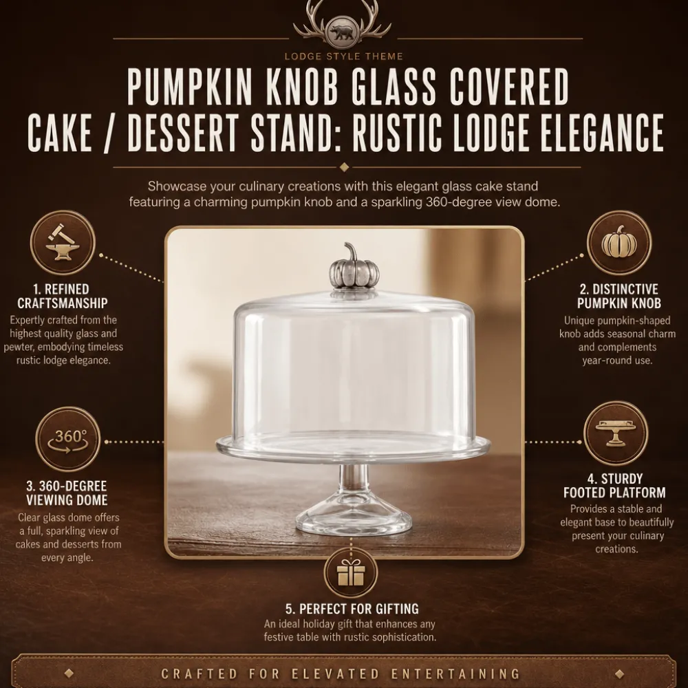 Sale Vagabond House Pumpkin Knob Glass Covered Cake Stand