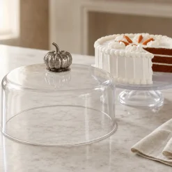 Sale Vagabond House Pumpkin Knob Glass Covered Cake Stand