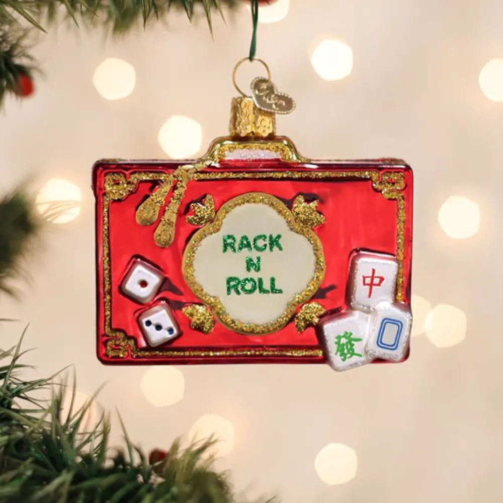 Sale Old World Christmas Rack N Roll Mahjong Ornament