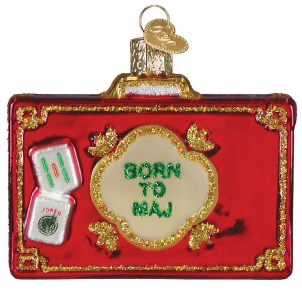 Sale Old World Christmas Rack N Roll Mahjong Ornament