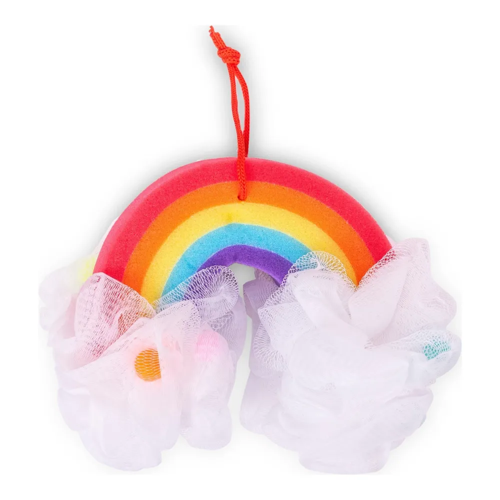 Sale Cait + Co Rainbow Bath Poof & Sponge