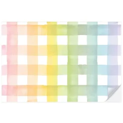 Cami Monet Rainbow Gingham Paper Placemats