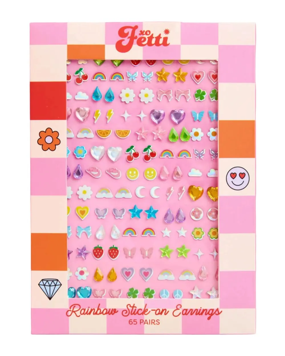 Outlet xo, Fetti Rainbow Stick On Earrings