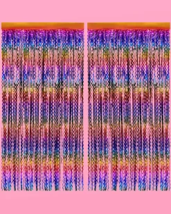 Sale xo, Fetti Rainbow Wavy Foil Fringe Curtain Backdrop