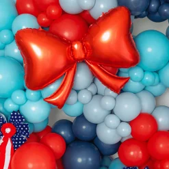Sale Burst Party Co Red Bow Foil Balloon