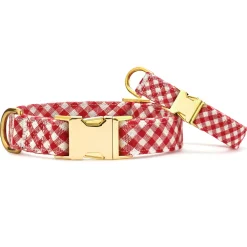 Online The Foggy Dog Red Gingham Dog Collar