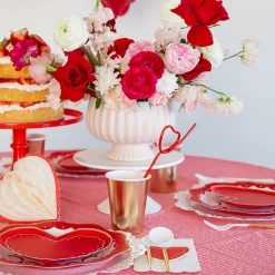 Bonjour Fête Red Heart Shaped Valentine Party Straw