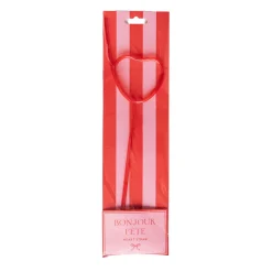 Bonjour Fête Red Heart Shaped Valentine Party Straw