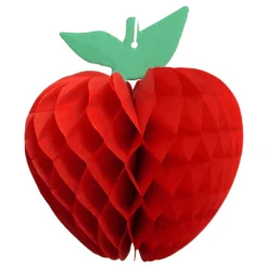 Devra Party Red Honeycomb Apple Decoration