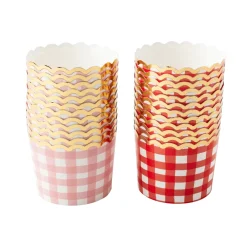 Hot Bonjour Fete Red & Pink Gingham Treat Cups