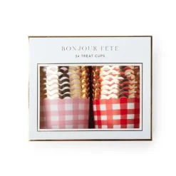 Hot Bonjour Fete Red & Pink Gingham Treat Cups