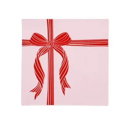 Best Bonjour Fete Red & Pink Present Large Napkins