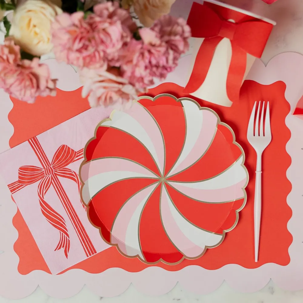 Best Bonjour Fete Red & Pink Present Large Napkins