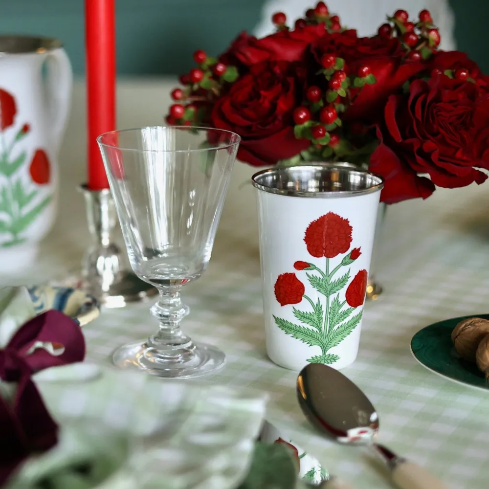 Best Trudie Red Poppy Tall Enamelware Tumblers - Set of 4