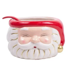 Best 8 Oak Lane Red Santa Punch Bowl with Ladle