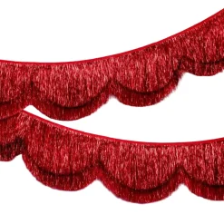 xo, Fetti Red Scallop Fringe Banner