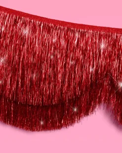 xo, Fetti Red Scallop Fringe Banner