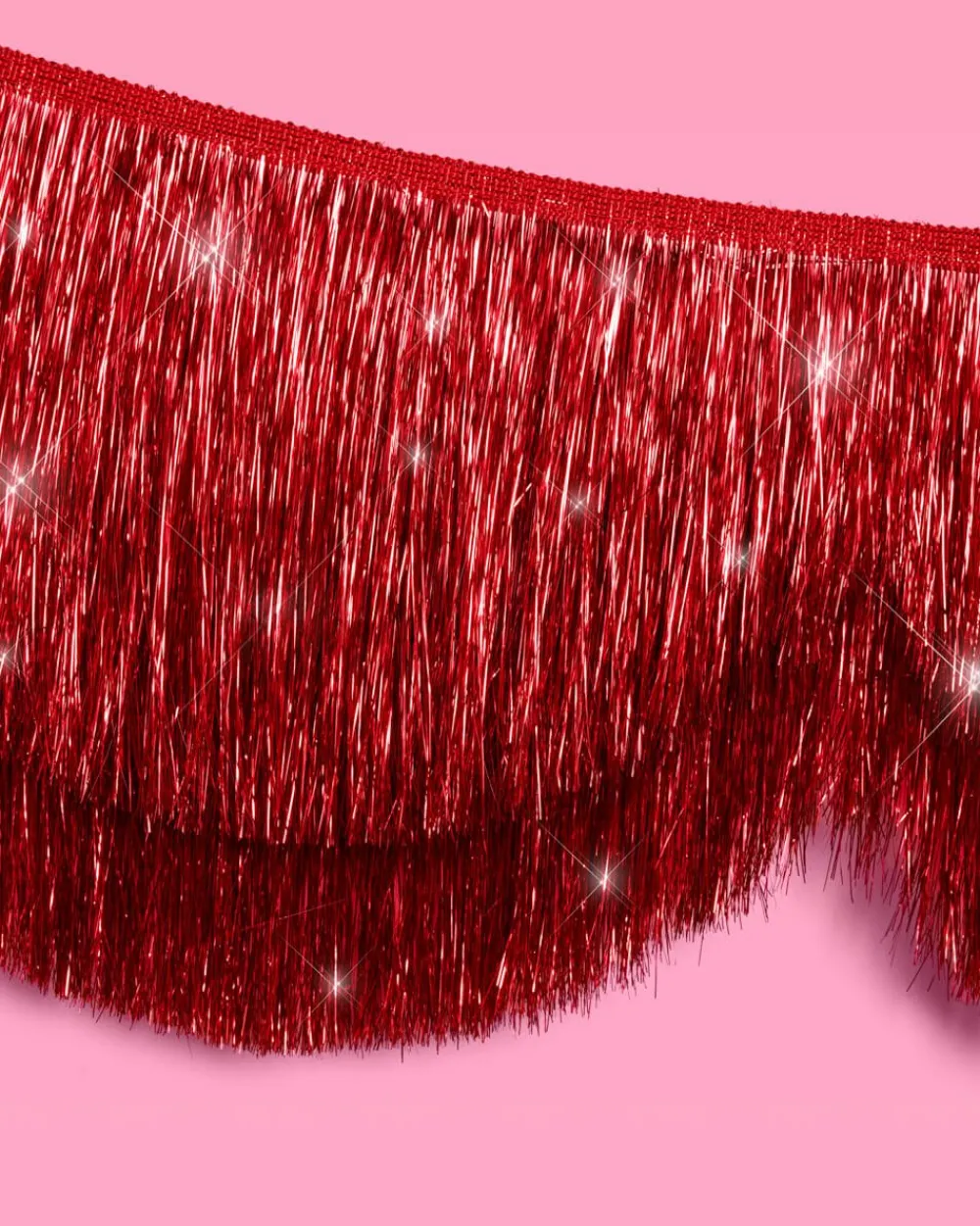 xo, Fetti Red Scallop Fringe Banner