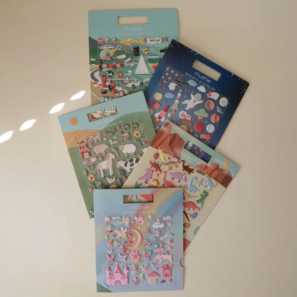 Online Mushie Reusable Sticker Set