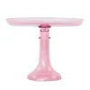 Clearance Estelle Colored Glass Rose Glass Cake Stand