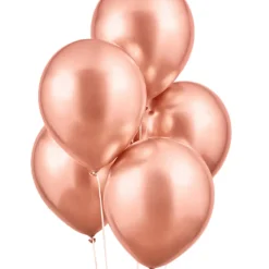 Discount xo, Fetti Rose Gold Chrome Balloons - 25 Pack