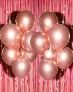 Discount xo, Fetti Rose Gold Chrome Balloons - 25 Pack