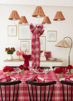Sale Heather Taylor Home Rosehill Plaid Fabric Bow