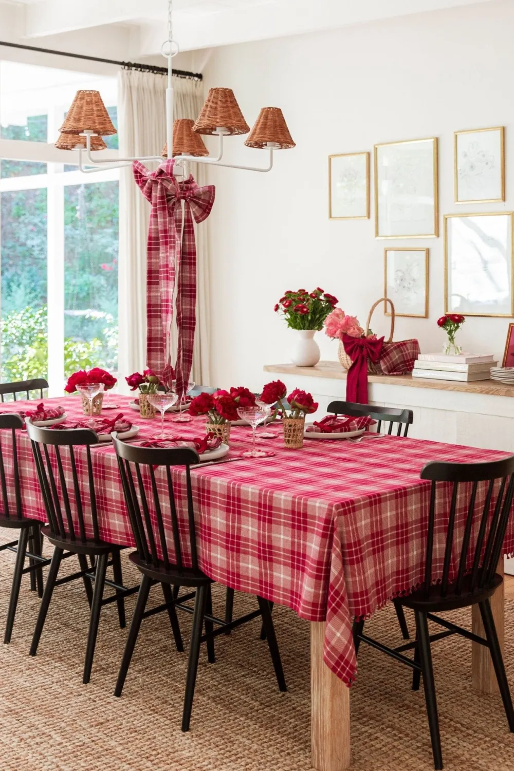 Clearance Heather Taylor Home Rosehill Plaid Tablecloth