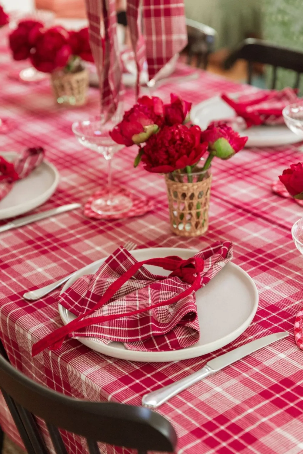 Clearance Heather Taylor Home Rosehill Plaid Tablecloth
