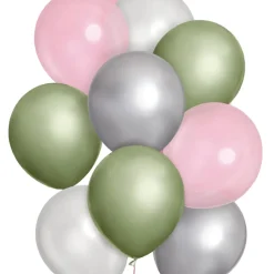 Discount xo, Fetti Sage Green & Chrome Latex Balloons