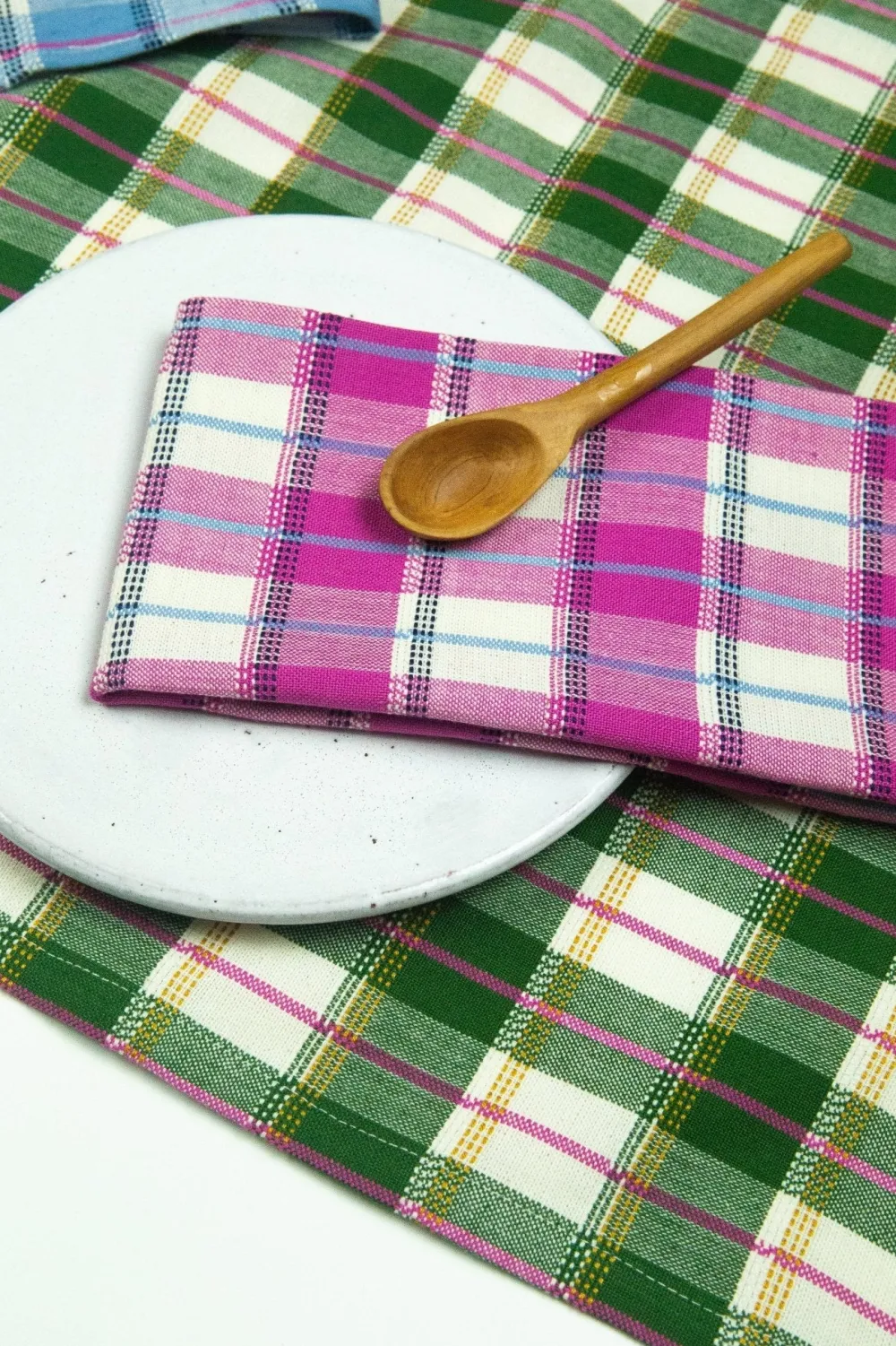 Discount Archive New York San Andres Gingham Forest & White Placemat