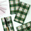 Clearance Archive New York San Andres Gingham Forest & White Napkins