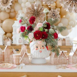 Outlet December Diamonds Santa Head Vase Container