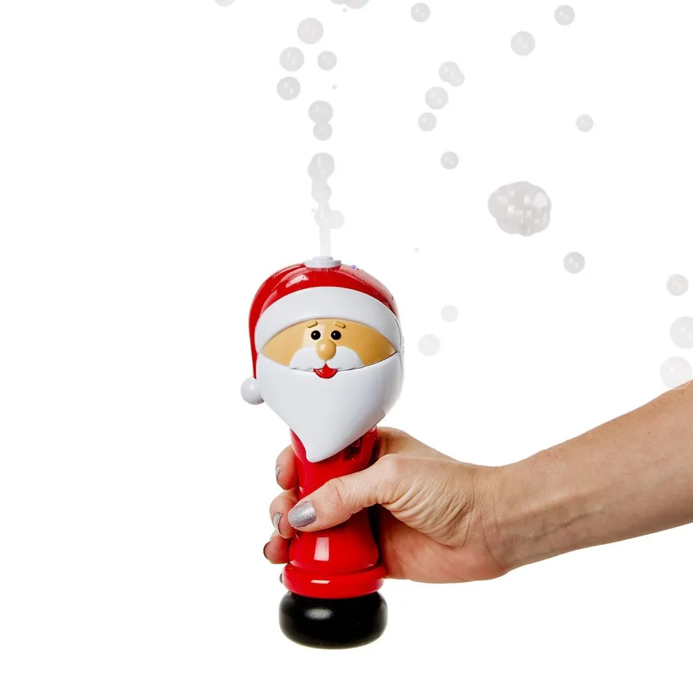 Clearance Two's Company Santa Light-Up Bubble Wand