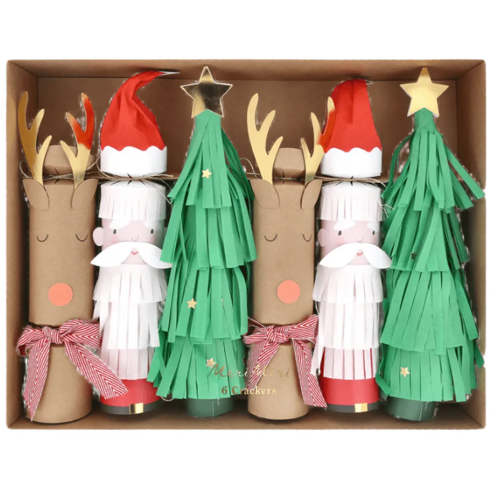 Discount Meri Meri Santa, Reindeer, and Tree Crackers