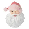 Raz Santa with Pink Hat Wall Decor