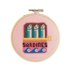 Best Cotton Clara Craft Kits & Supplies Sardines Cross Stitch Kit