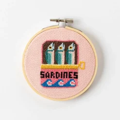 Best Cotton Clara Craft Kits & Supplies Sardines Cross Stitch Kit