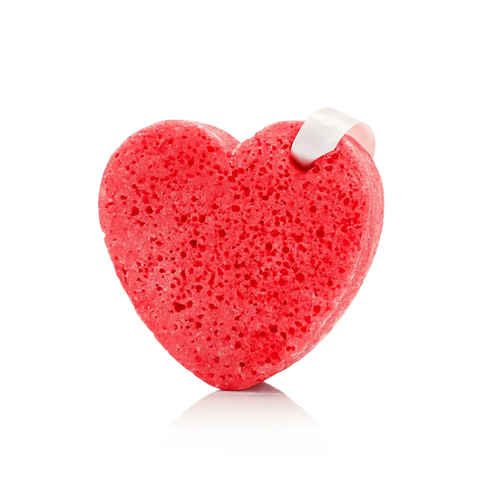New Spongellé Scarlet Blush Heart Buffer Sponge