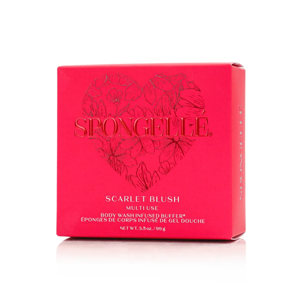 New Spongellé Scarlet Blush Heart Buffer Sponge