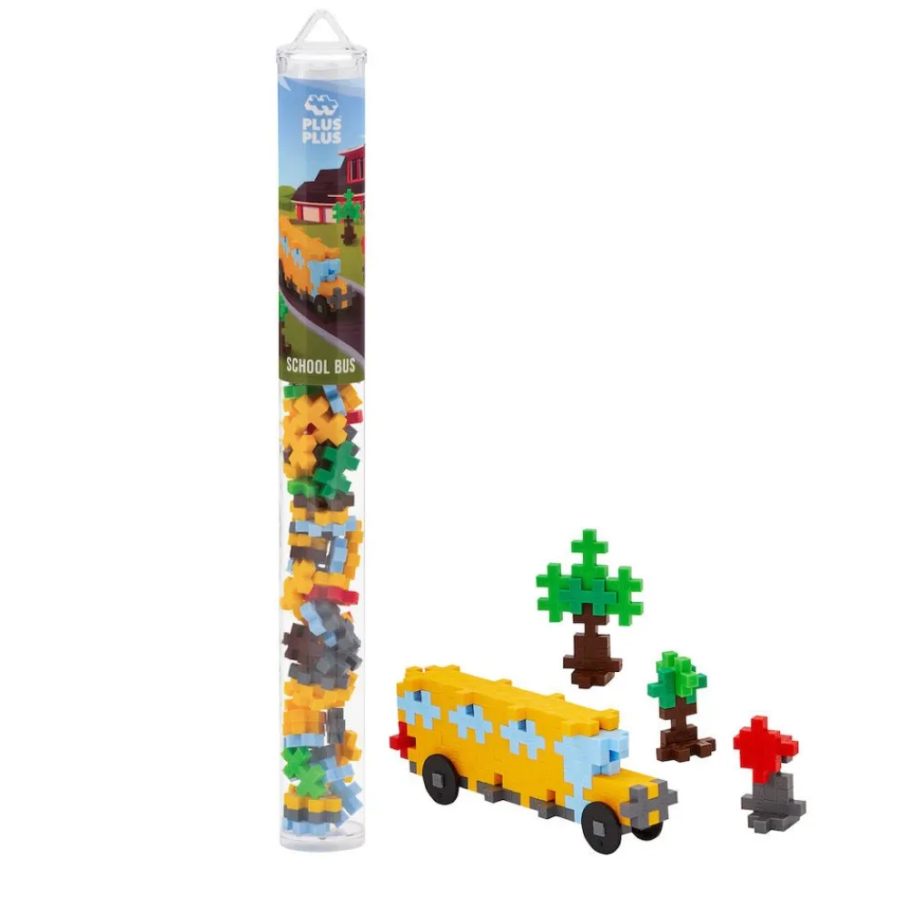 Outlet Plus-Plus USA School Bus Plus Plus Puzzle Toy