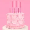Hot xo, Fetti Shades of Pink Glitter Birthday Candles