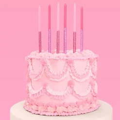 Hot xo, Fetti Shades of Pink Glitter Birthday Candles
